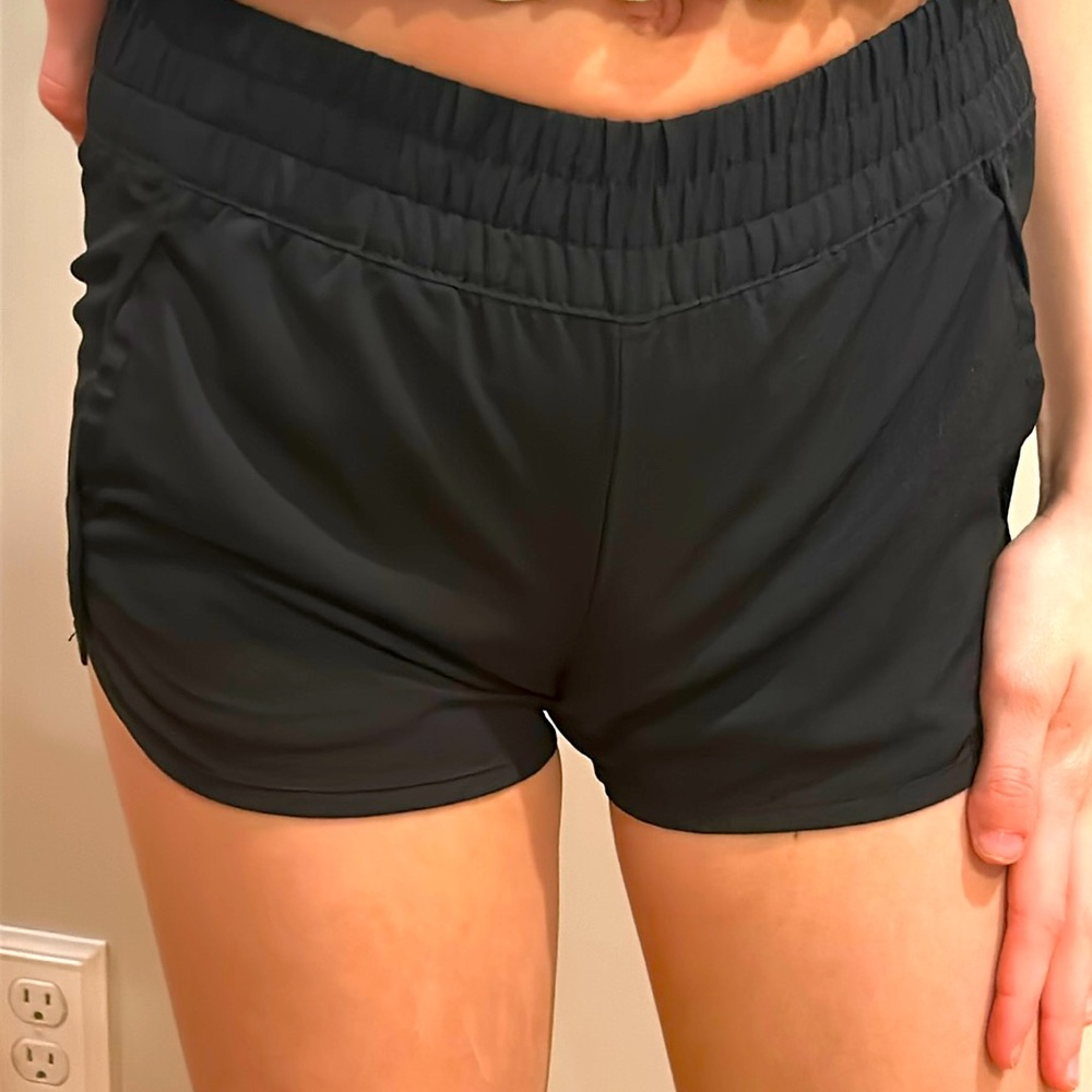 Black athletic shorts